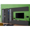 Wohnwand Wohnzimmer TV-Möbel Schrank 2 Vitrinen schwarz Note Mir Katalog
