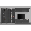 Wohnwand Wohnzimmer TV-Möbel Schrank 2 Vitrinen schwarz Note Mir Rabatte