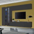 Moderne Wohnwand TV-Möbel Schrank Vitrine Hängeschrank Note Duet Aktion