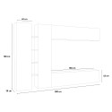 Moderne Wohnwand TV-Möbel Schrank Vitrine Hängeschrank Note Duet Lagerbestand