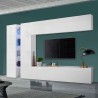 Moderne TV-Wohnwand, weiß, 2 Schränke, Joy Twin Aktion