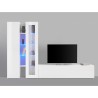 Moderne weiße Wohnwand mit TV-Schrank und Vitrine Elco WH Sales