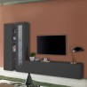 Moderne Wohnwand TV-Möbel Vitrine Schrank Elco RT Aktion