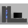 Moderne TV-Wohnwand 2 Schränke 4 Regale Grau Sage RT Sales