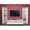 Moderne weiße hängende Wohnwand TV-Schrank 2 Schränke Vibe WH Rabatte