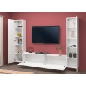Moderne weiße hängende Wohnwand TV-Schrank 2 Schränke Vibe WH Katalog