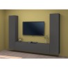 Moderne hängende Wohnwand mit 2 Schränken und TV-Möbel in Grau Vibe RT Sales
