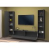 Moderne hängende Wohnwand mit 2 Schränken und TV-Möbel in Grau Vibe RT Katalog