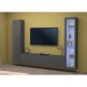 Moderne Wohnzimmerwand mit TV-Möbel, Vitrinen und Hängeschränken Peris RT Sales