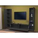 Moderne Wohnzimmerwand mit TV-Möbel, Vitrinen und Hängeschränken Peris RT Katalog