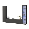 Moderne Wohnzimmerwand mit TV-Möbel, Vitrinen und Hängeschränken Peris RT Angebot