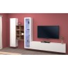 Wohnwand TV-Möbel Vitrine weiß Bücherregal Holz Rold WH Sales