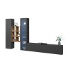 Moderne Wohnwand Vitrine TV-Schrank Bücherregal Holz Rold RT Angebot