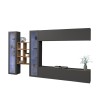 Hängende Wohnwand TV-Schrank mit 2 Vitrinen und Bücherregal Holz Kary RT Angebot