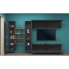 Hängende Wohnwand TV-Schrank mit 2 Vitrinen und Bücherregal Holz Kary RT Katalog