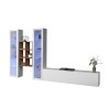 Hängende TV-Wand in Weiß mit 2 Glasvitrinen und Regal Yves WH Angebot