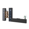 Moderne hängende Wohnwand TV-Regal Holz mit 2 Vitrinen Yves RT Angebot