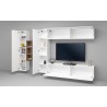 Weiße Wohnwand mit hängendem TV-Schrank, 2 Schränken und Bücherregal Sid WH Katalog