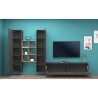 Moderne TV-Wand Manny RT mit 2 Schränken, Bücherregal und 6 Fächern aus Holz Rabatte