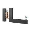 Moderne TV-Wand Manny RT mit 2 Schränken, Bücherregal und 6 Fächern aus Holz Angebot