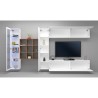 Weiße TV-Wand mit Hängeschrank und Vitrine Femir WH Sales