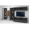 Moderne Hängende TV-Wand mit Vitrine und Bücherregal Femir RT Rabatte