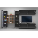 Moderne Hängende TV-Wand mit Vitrine und Bücherregal Femir RT Sales