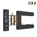 Moderne Hängende TV-Wand mit Vitrine und Bücherregal Femir RT Verkauf
