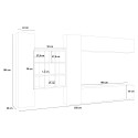 Moderne Hängende TV-Wand mit Vitrine und Bücherregal Femir RT Auswahl