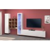 Weiße Wohnwand mit TV-Schrank, Vitrine und Bücherregal Ranil WH Katalog