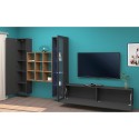 Moderne Wohnwand TV mit Schrank und Bücherregal aus Holz Ranil RT Rabatte