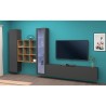 Moderne Wohnwand TV mit Schrank und Bücherregal aus Holz Ranil RT Katalog