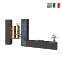 Moderne Wohnwand TV mit Schrank und Bücherregal aus Holz Ranil RT Verkauf