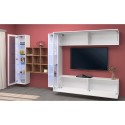 TV-Wandregal Weiß mit 2 Vitrinen und 9 Regalen Eron WH Katalog