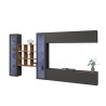 Moderne Wohnwand Hängendes TV-Möbel mit Regal und 2 Vitrinen Eron RT Angebot
