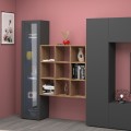 Moderne Wandregal mit 9 Ablagen aus Holz 90x90x25cm Roderik L Aktion