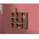 Moderne Wandregal mit 9 Ablagen aus Holz 90x90x25cm Roderik L Sales