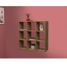 Moderne Wandregal mit 9 Ablagen aus Holz 90x90x25cm Roderik L Sales