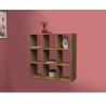 Modernes wandmontiertes Bücherregal 9 Holzböden 90x90x25cm Roderik L Sales
