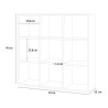 Moderne Wandregal mit 9 Ablagen aus Holz 90x90x25cm Roderik L Lagerbestand