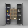 Moderne Wohnwand mit Vitrine, Schrank und Bücherregal aus Holz Teret RT Sales
