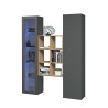 Moderne Wohnwand mit Vitrine, Schrank und Bücherregal aus Holz Teret RT Angebot