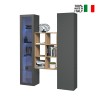 Moderne Wohnwand mit Vitrine, Schrank und Bücherregal aus Holz Teret RT Verkauf