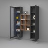 Moderne Wohnwand mit Vitrine, Schrank und Bücherregal aus Holz Teret RT Rabatte