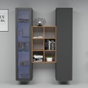 Moderne Wohnwand mit Vitrine, Schrank und Bücherregal aus Holz Teret RT Katalog