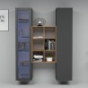 Moderne Wohnwand mit Vitrine, Schrank und Bücherregal aus Holz Teret RT Katalog