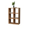 Modernes wandmontiertes Bücherregal Holz 6 Fachböden 60x90x25cm Roderik M Angebot
