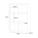 Moderne Wandregal Holz mit 6 Regalböden 60x90x25cm Roderik M Lagerbestand