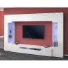 Weiße Wohnzimmer-Wand mit TV-Halterung, 2 Vitrinen und Hängeschrank Sultan WH Rabatte