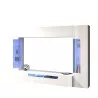 Weiße Wohnzimmer-Wand mit TV-Halterung, 2 Vitrinen und Hängeschrank Sultan WH Angebot
